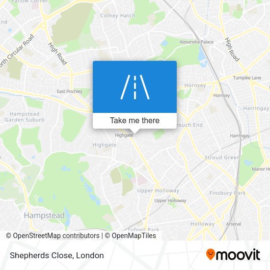 Shepherds Close map