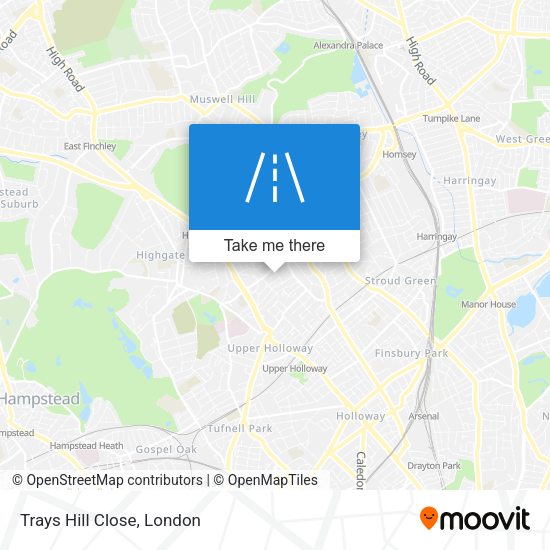 Trays Hill Close map