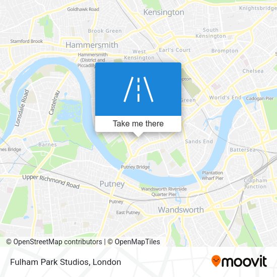 Fulham Park Studios map