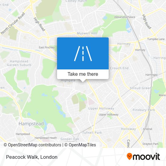 Peacock Walk map