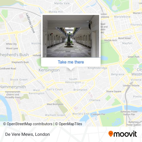 De Vere Mews map