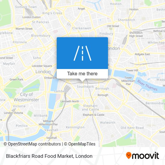 Blackfriars Road Food Market map