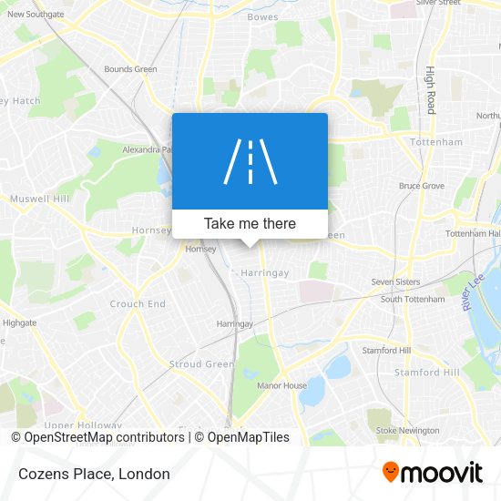 Cozens Place map
