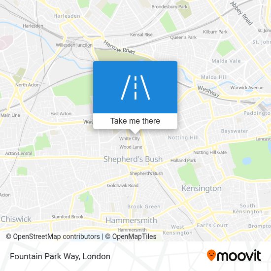 How to get to Fountain Park Way, White City by Tube, bus or train?