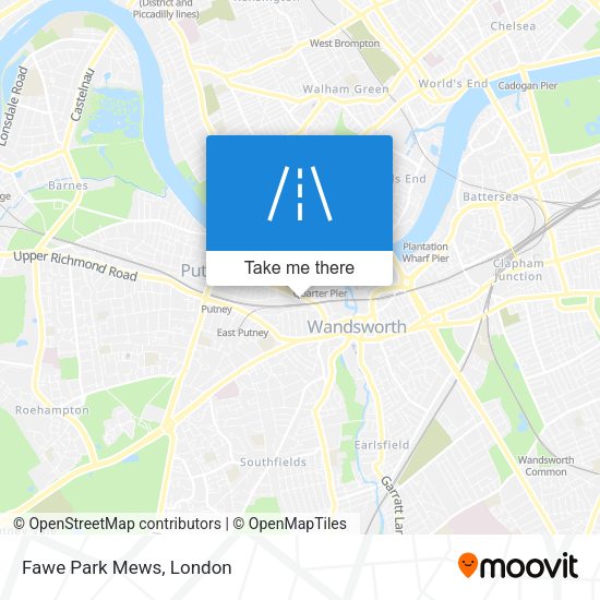 Fawe Park Mews map