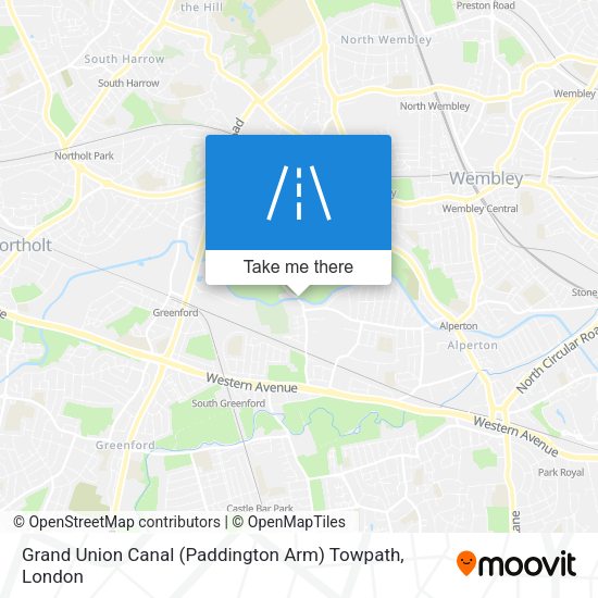 Grand Union Canal (Paddington Arm) Towpath map