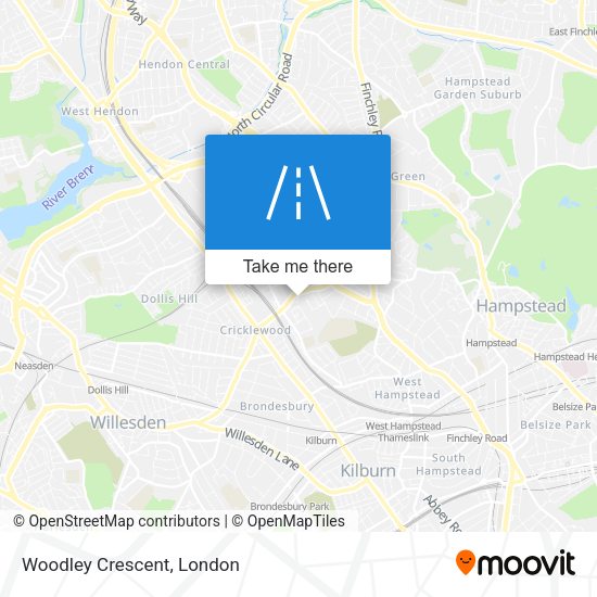 Woodley Crescent map
