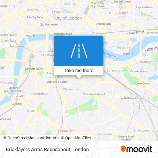 Bricklayers Arms Roundabout map