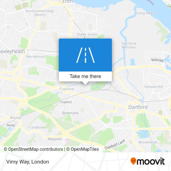 Vimy Way map