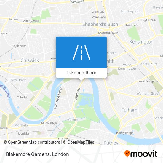Blakemore Gardens map