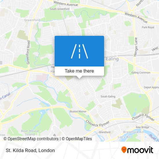 St. Kilda Road map