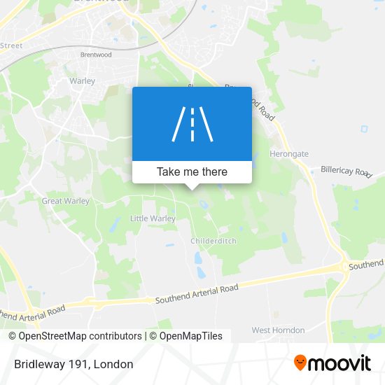 Bridleway 191 map