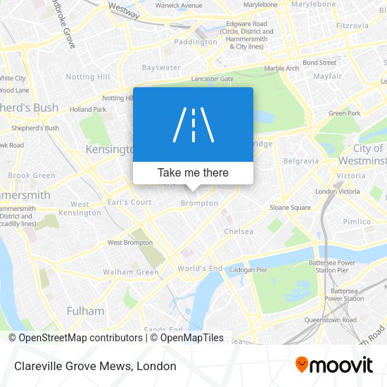 Clareville Grove Mews map