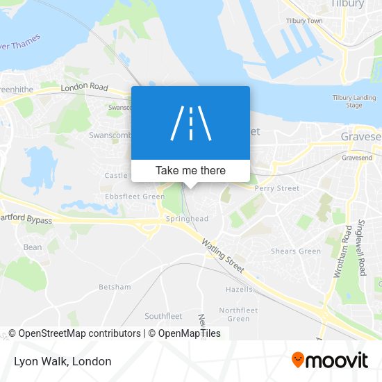 Lyon Walk map