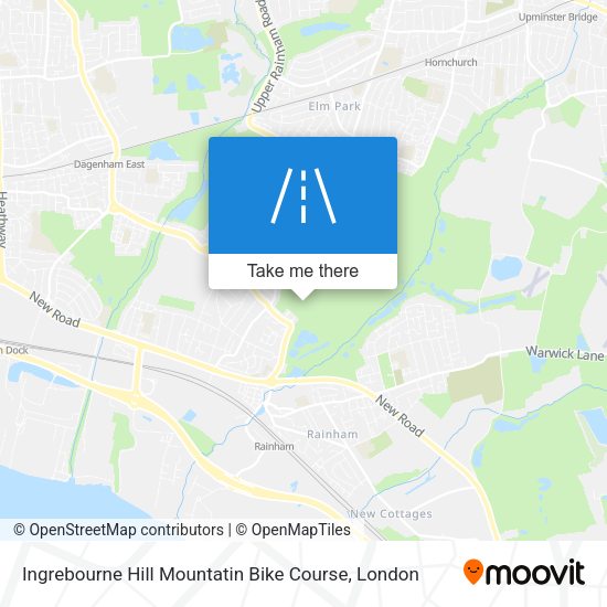Ingrebourne Hill Mountatin Bike Course map