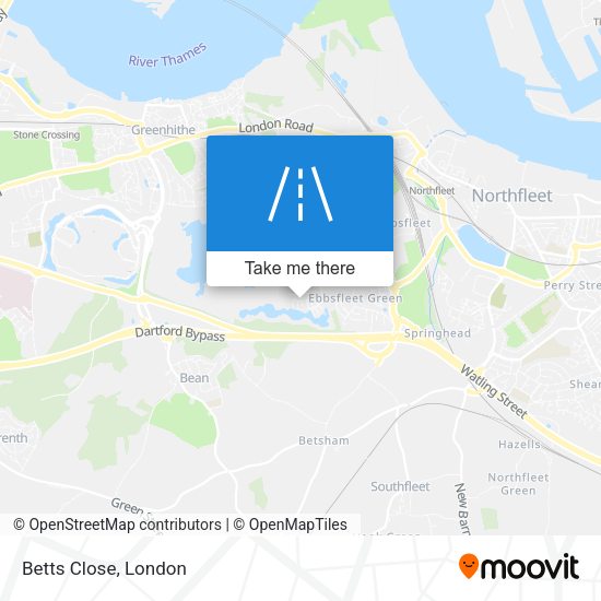 Betts Close map