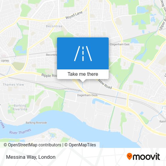 Messina Way map