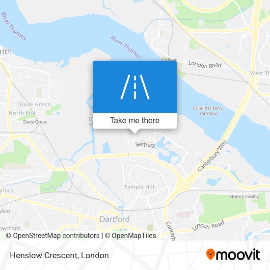 Henslow Crescent map