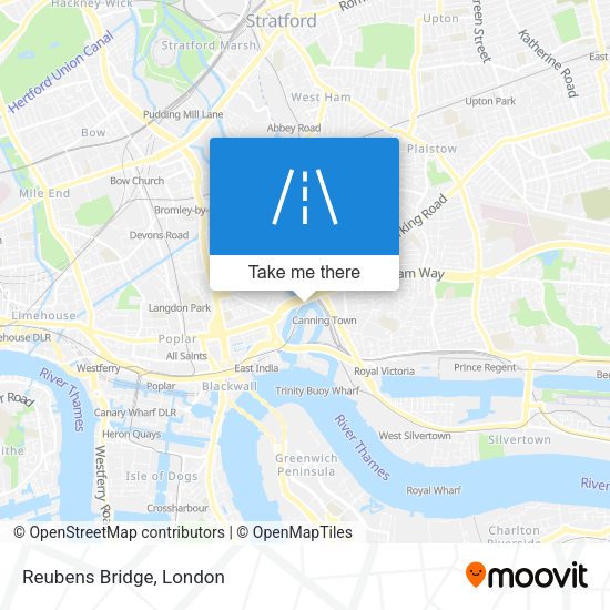 Reubens Bridge map