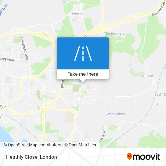 Heathly Close map