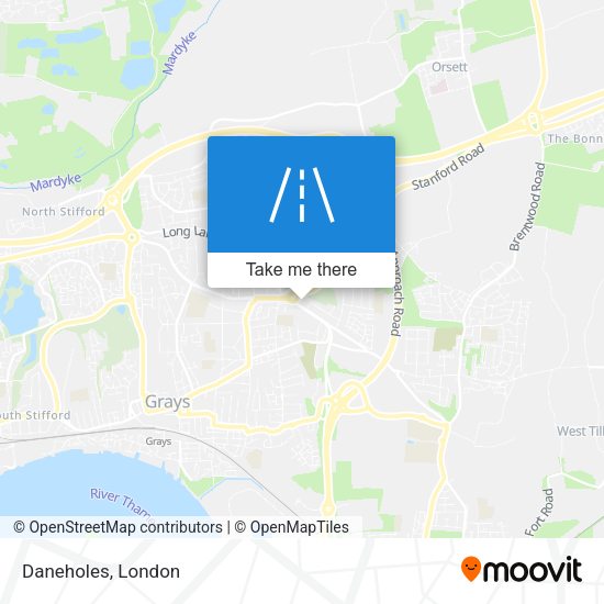 Daneholes map