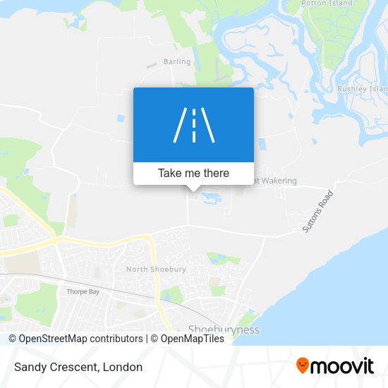 Sandy Crescent map