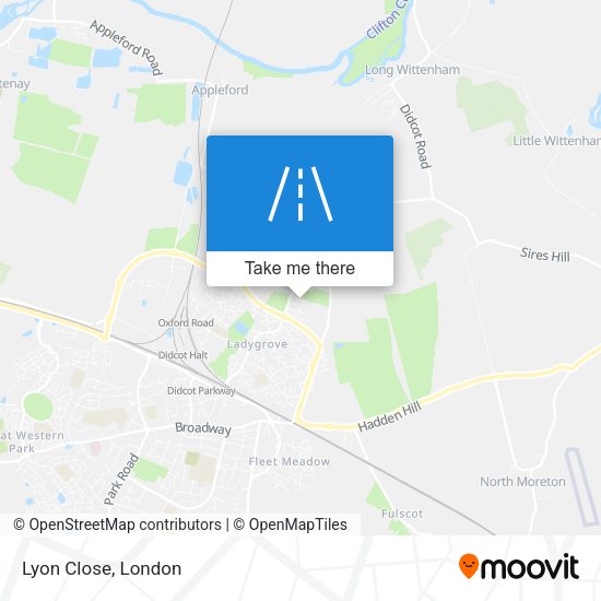 Lyon Close map