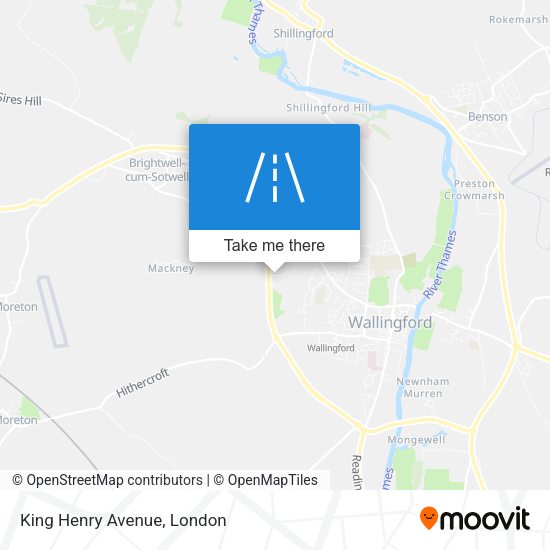 King Henry Avenue map