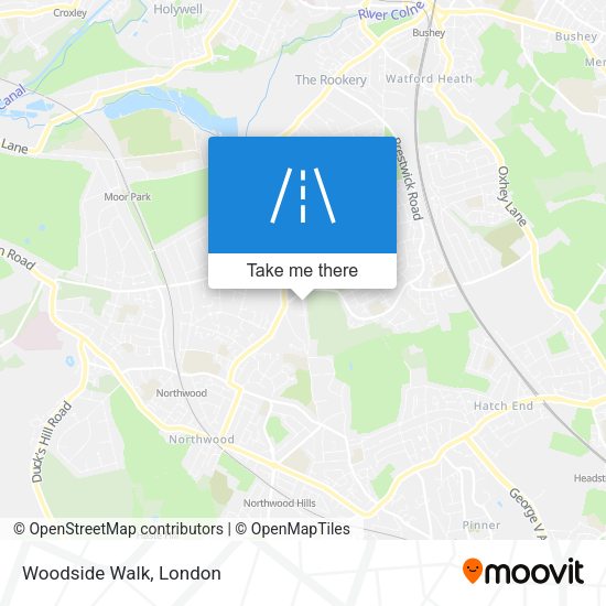 Woodside Walk map