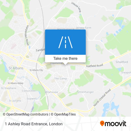 1 Ashley Road Entrance map