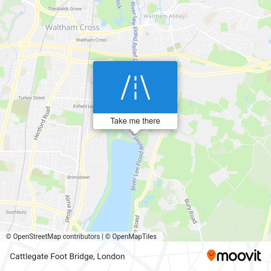 Cattlegate Foot Bridge map