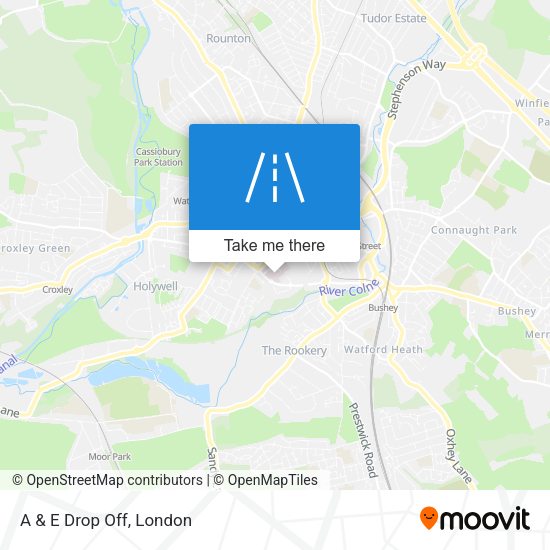 A & E Drop Off map