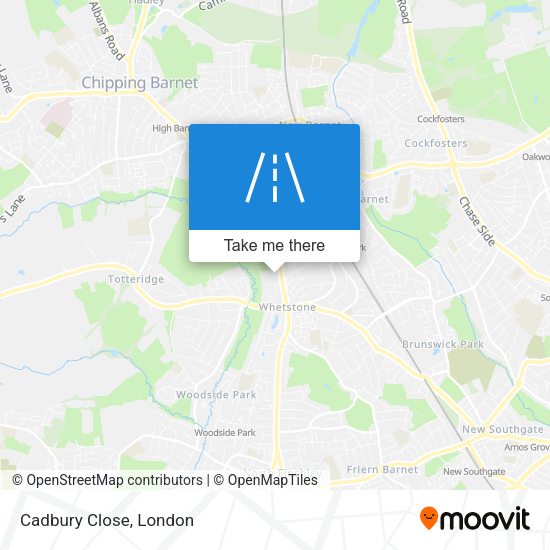 Cadbury Close map