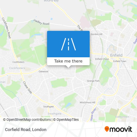 Corfield Road map