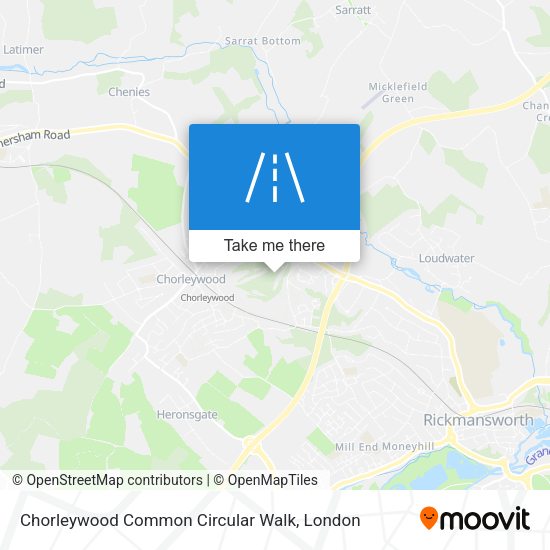 Chorleywood Common Circular Walk map