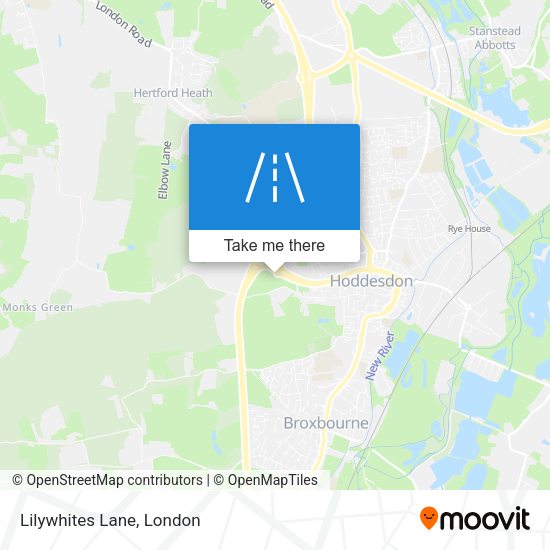 Lilywhites Lane map