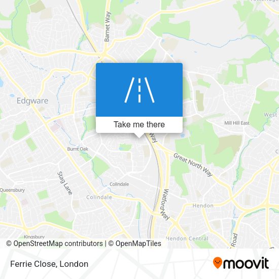 Ferrie Close map