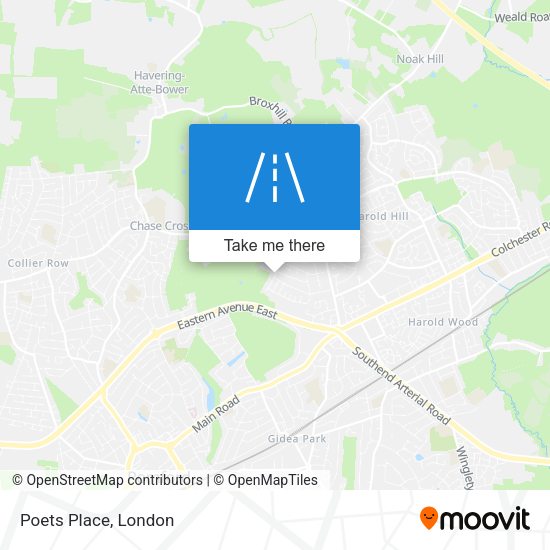Poets Place map