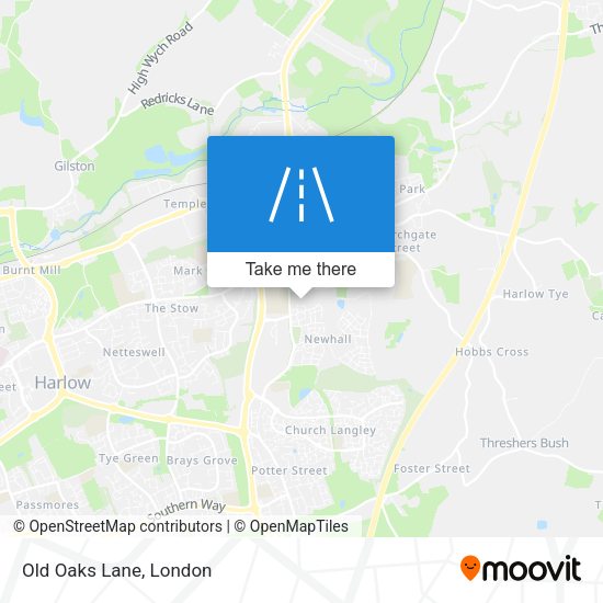 Old Oaks Lane map