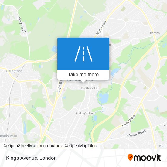 Kings Avenue map
