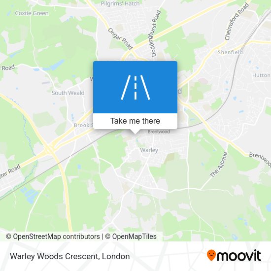 Warley Woods Crescent map