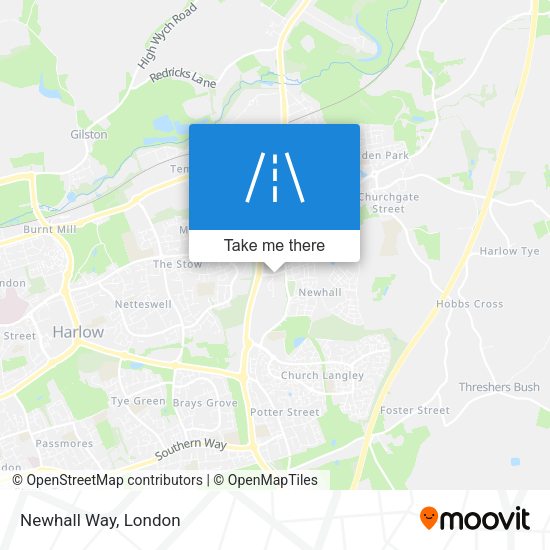 Newhall Way map