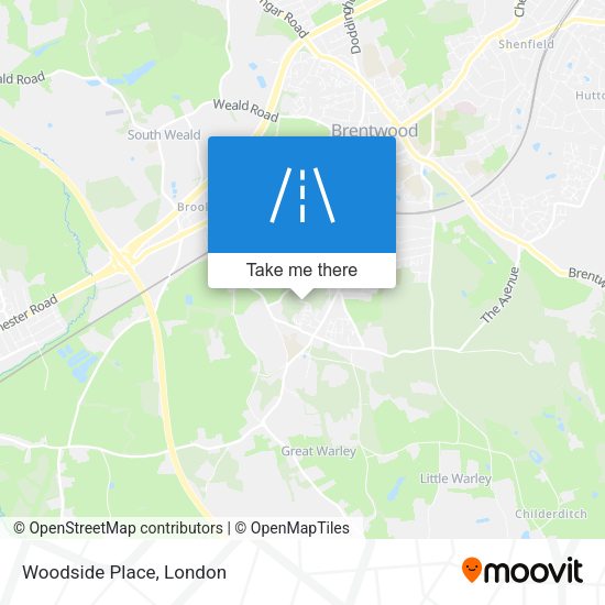 Woodside Place map