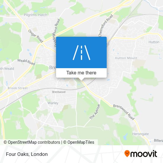 Four Oaks map