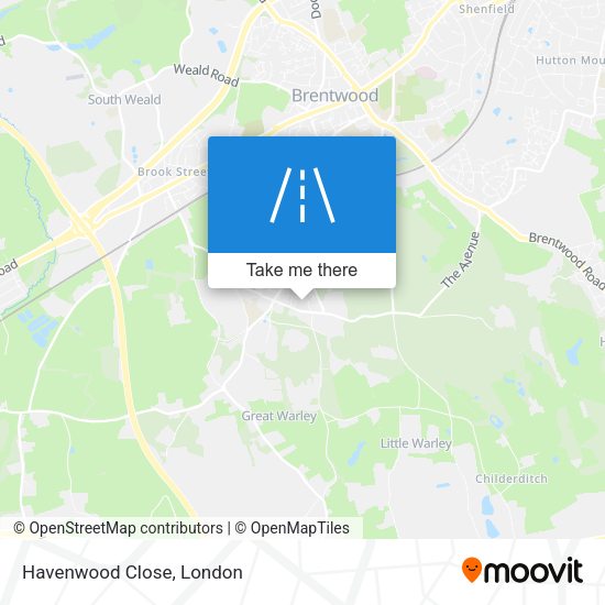 Havenwood Close map