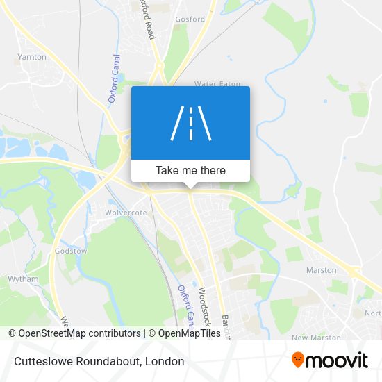Cutteslowe Roundabout map
