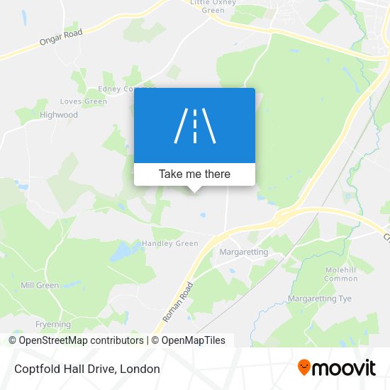Coptfold Hall Drive map