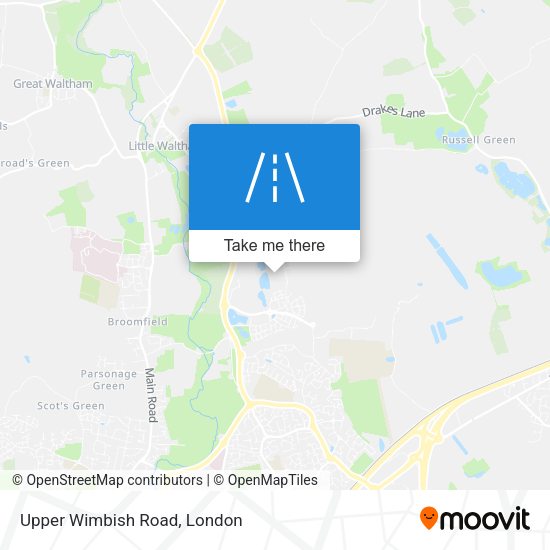 Upper Wimbish Road map