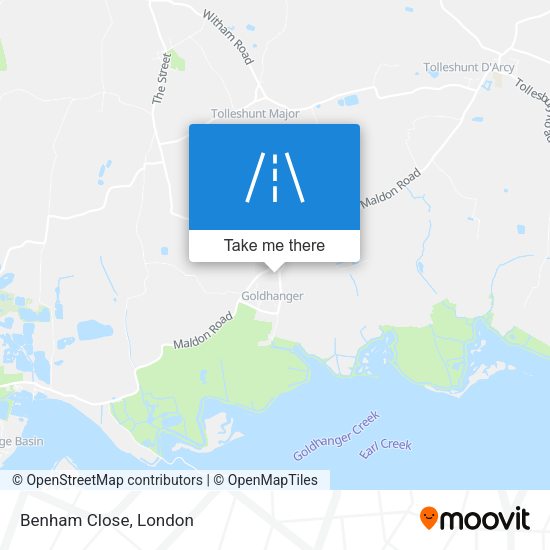 Benham Close map