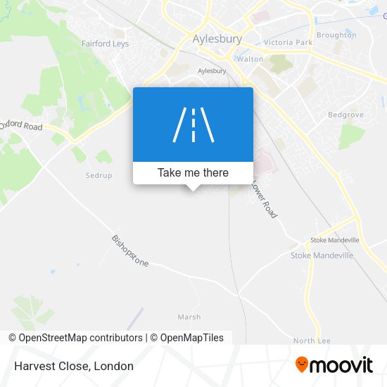 Harvest Close map